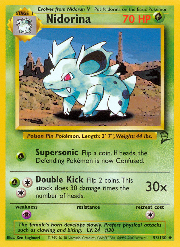 Nidorina (53/130) [Base Set 2] | Shuffle n Cut Hobbies & Games