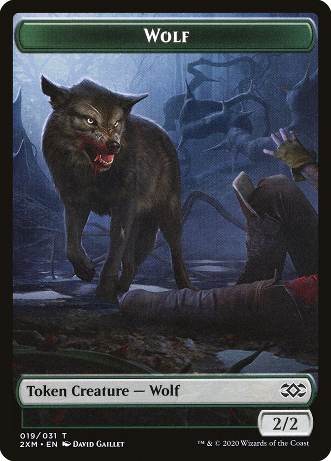 Copy // Wolf Double-Sided Token [Double Masters Tokens] | Shuffle n Cut Hobbies & Games