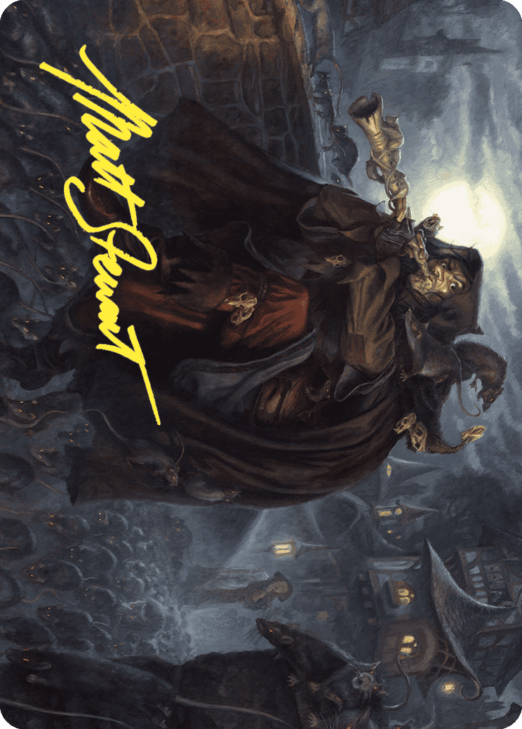 Totentanz, Swarm Piper Art Card (Gold-Stamped Signature) [Wilds of Eldraine Art Series] | Shuffle n Cut Hobbies & Games