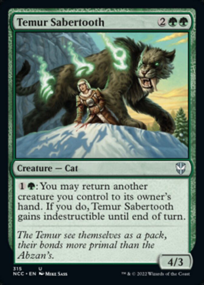 Temur Sabertooth [Streets of New Capenna Commander] | Shuffle n Cut Hobbies & Games