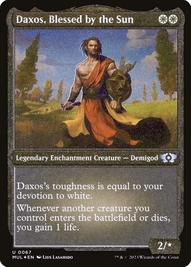Daxos, Blessed by the Sun (Foil Etched) [Multiverse Legends] | Shuffle n Cut Hobbies & Games