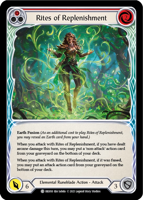 Rites of Replenishment (Red) [BRI010] (Tales of Aria Briar Blitz Deck)  1st Edition Normal | Shuffle n Cut Hobbies & Games