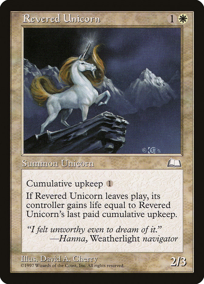Revered Unicorn [Weatherlight] | Shuffle n Cut Hobbies & Games