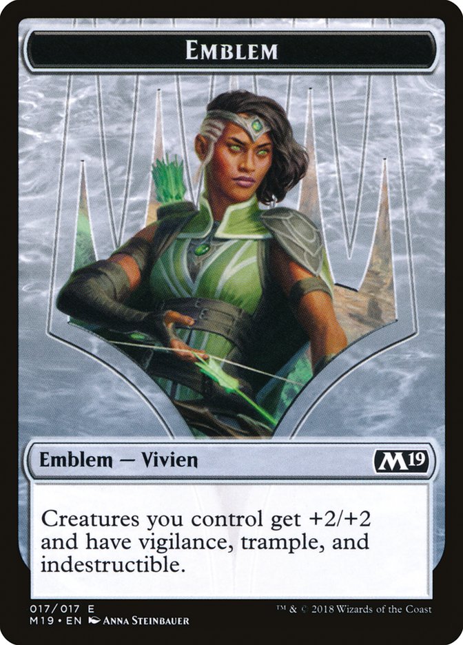 Vivien Reid Emblem [Core Set 2019 Tokens] | Shuffle n Cut Hobbies & Games