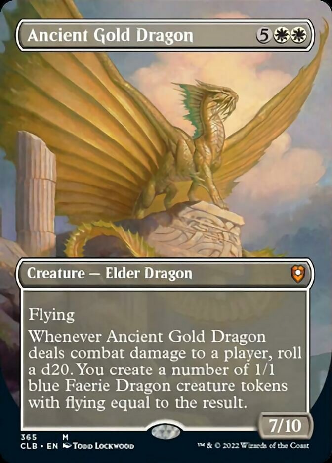 Ancient Gold Dragon (Borderless Alternate Art) [Commander Legends: Battle for Baldur's Gate] | Shuffle n Cut Hobbies & Games