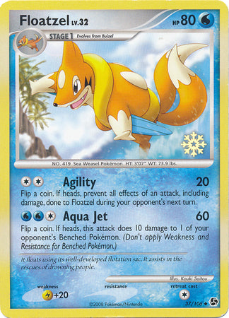 Floatzel (37/106) [Countdown Calendar Promos] | Shuffle n Cut Hobbies & Games