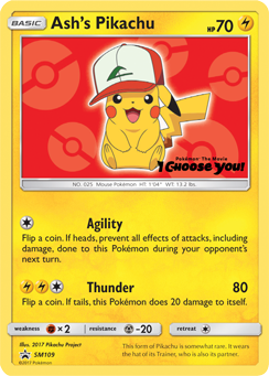 Ash's Pikachu (SM109) [Sun & Moon: Black Star Promos] | Shuffle n Cut Hobbies & Games