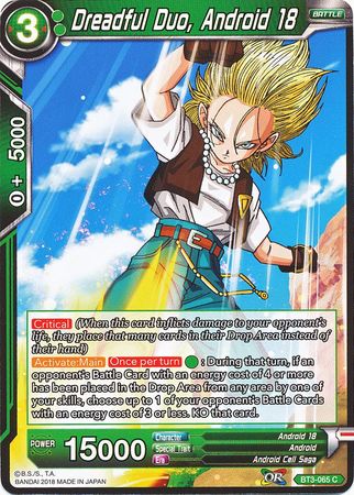 Dreadful Duo, Android 18 [BT3-065] | Shuffle n Cut Hobbies & Games