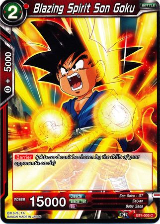 Blazing Spirit Son Goku [BT4-005] | Shuffle n Cut Hobbies & Games