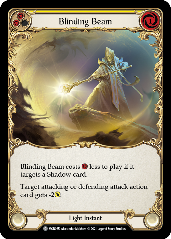 Blinding Beam (Yellow) (Rainbow Foil) [MON085-RF] 1st Edition Rainbow Foil | Shuffle n Cut Hobbies & Games