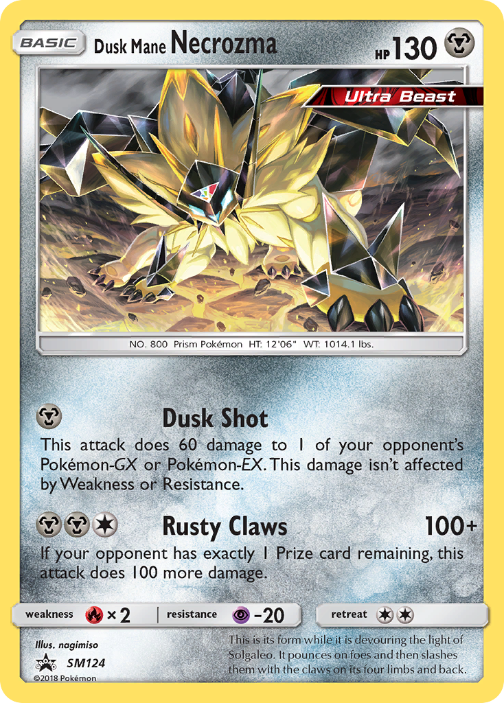 Dusk Mane Necrozma (SM124) [Sun & Moon: Black Star Promos] | Shuffle n Cut Hobbies & Games