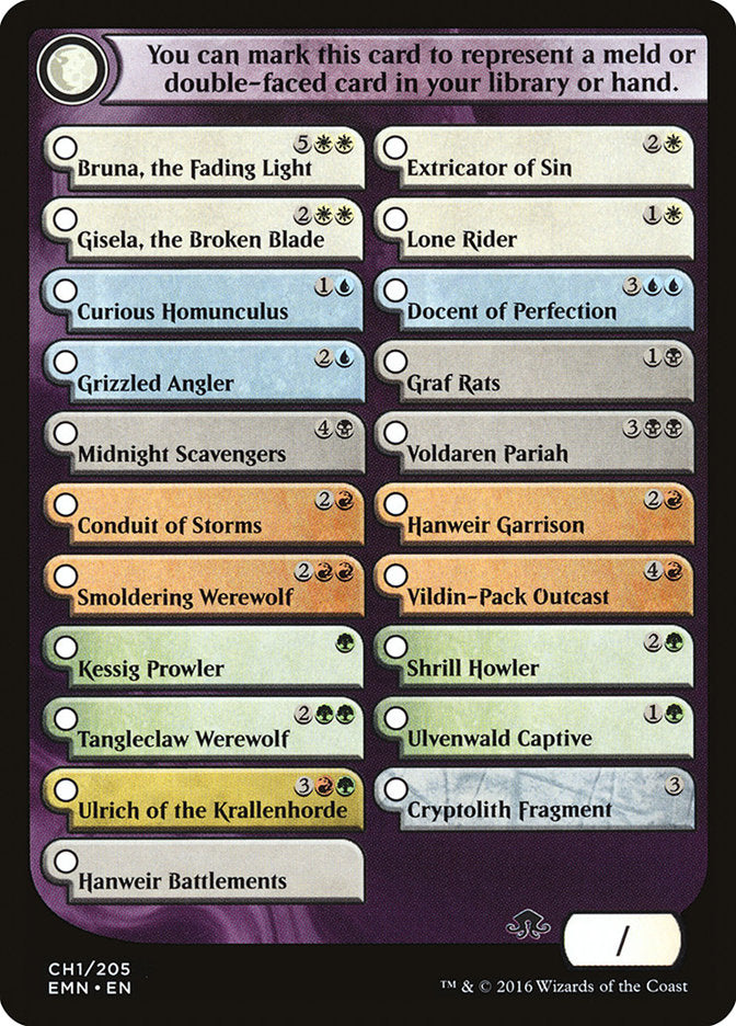 Eldritch Moon Checklist [Eldritch Moon Tokens] | Shuffle n Cut Hobbies & Games