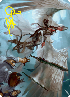 Angelic Quartermaster Art Card (Gold-Stamped Signature) [Innistrad: Crimson Vow Art Series] | Shuffle n Cut Hobbies & Games