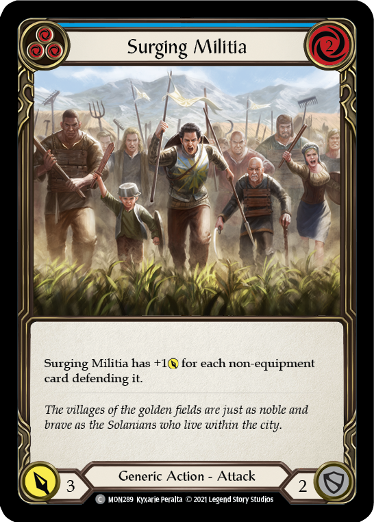 Surging Militia (Blue) [MON289] 1st Edition Normal | Shuffle n Cut Hobbies & Games
