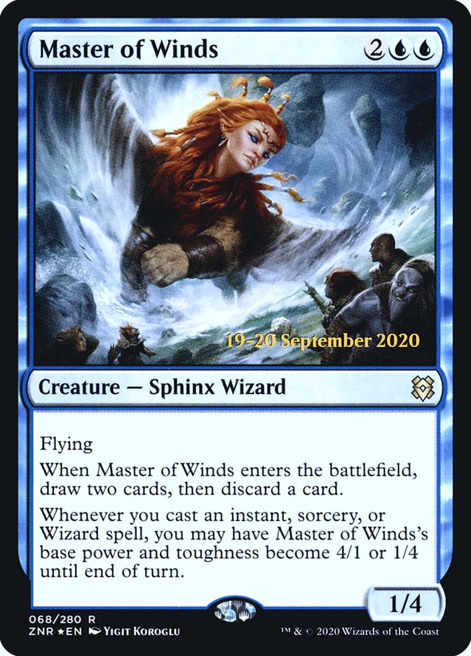 Master of Winds [Zendikar Rising Prerelease Promos] | Shuffle n Cut Hobbies & Games