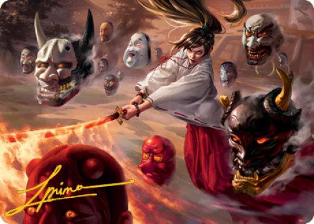 Unquenchable Fury Art Card (Gold-Stamped Signature) [Kamigawa: Neon Dynasty Art Series] | Shuffle n Cut Hobbies & Games