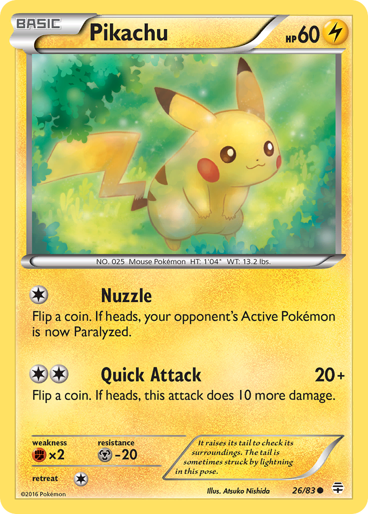 Pikachu (26/83) [XY: Generations] | Shuffle n Cut Hobbies & Games