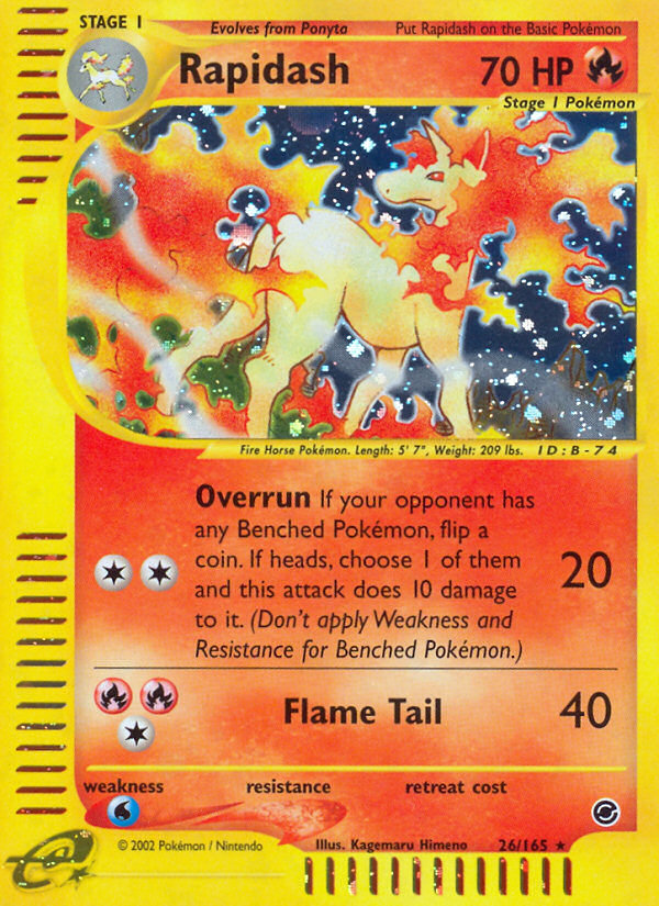 Rapidash (26/165) [Expedition: Base Set] | Shuffle n Cut Hobbies & Games