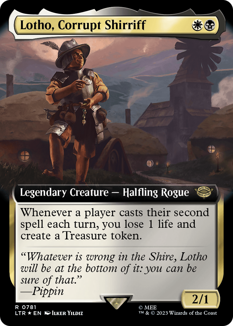 Lotho, Corrupt Shirriff (Extended Art) (Surge Foil) [The Lord of the Rings: Tales of Middle-Earth] | Shuffle n Cut Hobbies & Games