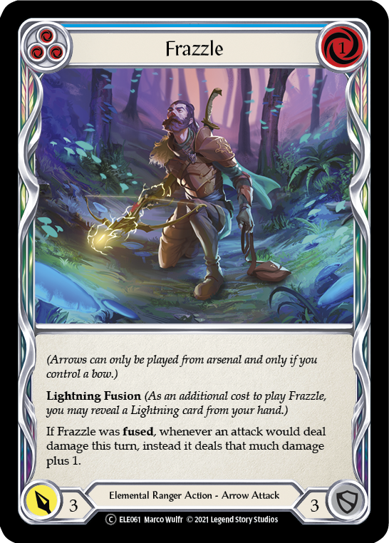 Frazzle (Blue) [U-ELE061] Unlimited Rainbow Foil | Shuffle n Cut Hobbies & Games