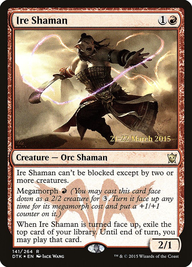 Ire Shaman [Dragons of Tarkir Prerelease Promos] | Shuffle n Cut Hobbies & Games