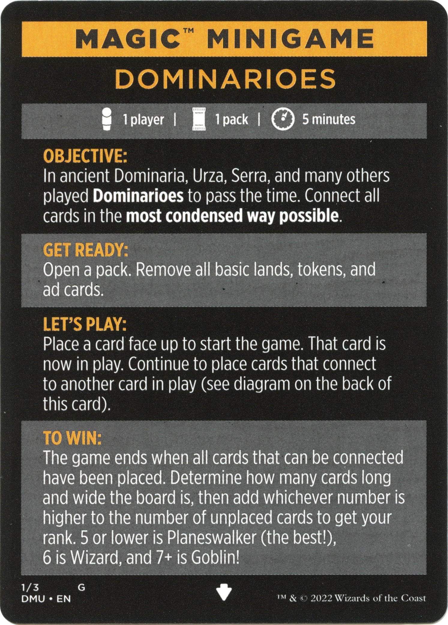 Dominarioes (Magic Minigame) [Dominaria United Minigame] | Shuffle n Cut Hobbies & Games