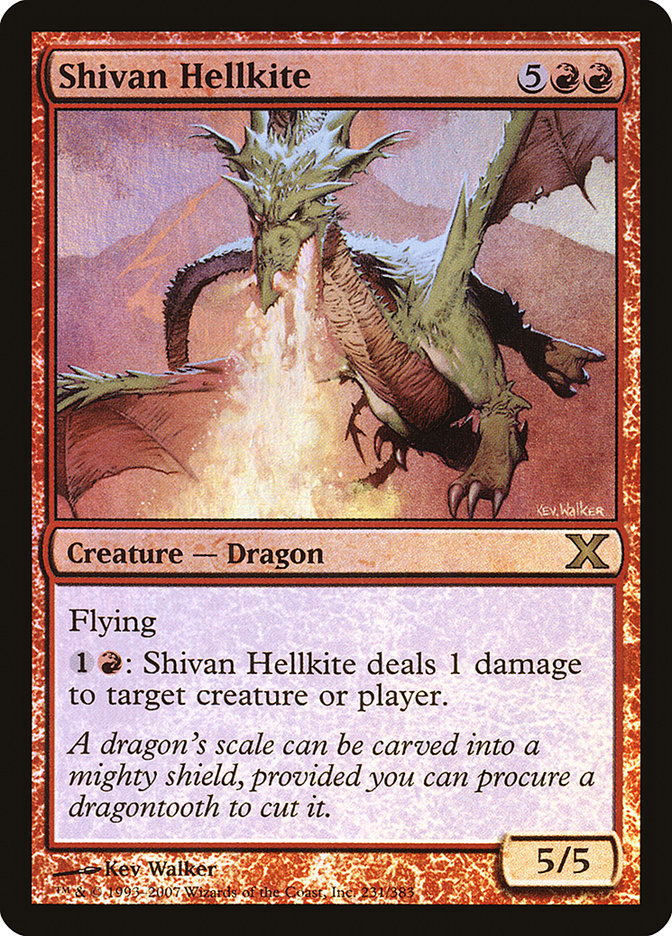 Shivan Hellkite (Premium Foil) [Tenth Edition] | Shuffle n Cut Hobbies & Games