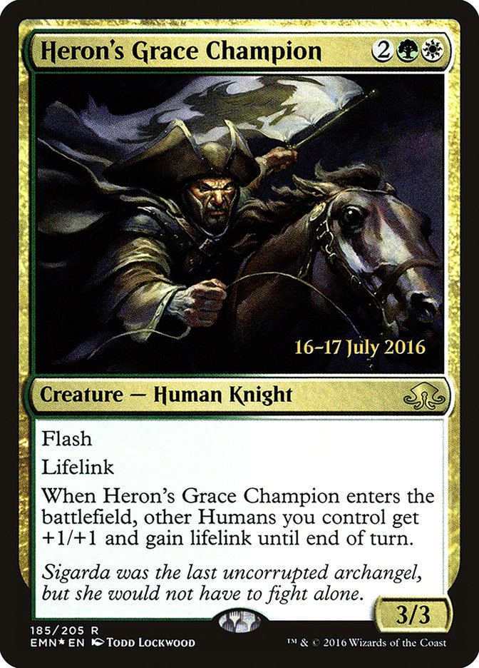 Heron's Grace Champion [Eldritch Moon Prerelease Promos] | Shuffle n Cut Hobbies & Games
