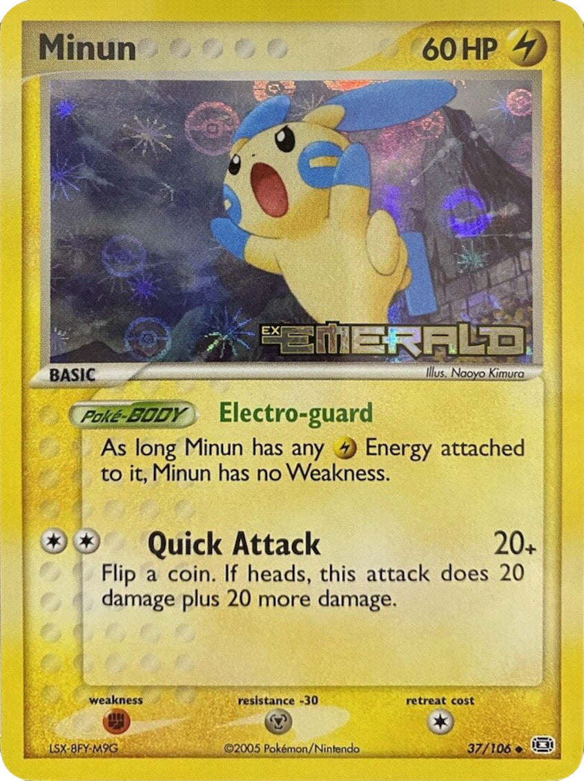 Minun (37/106) (Stamped) [EX: Emerald] | Shuffle n Cut Hobbies & Games