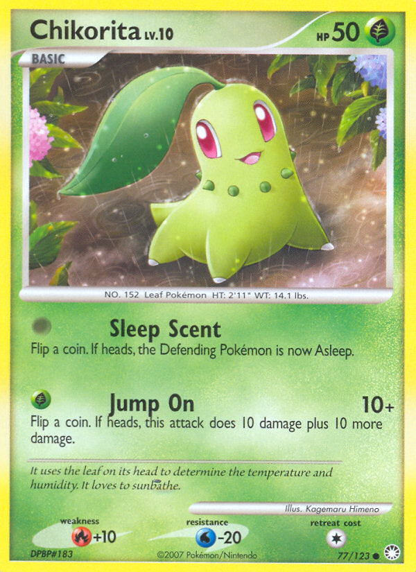 Chikorita (77/123) [Diamond & Pearl: Mysterious Treasures] | Shuffle n Cut Hobbies & Games