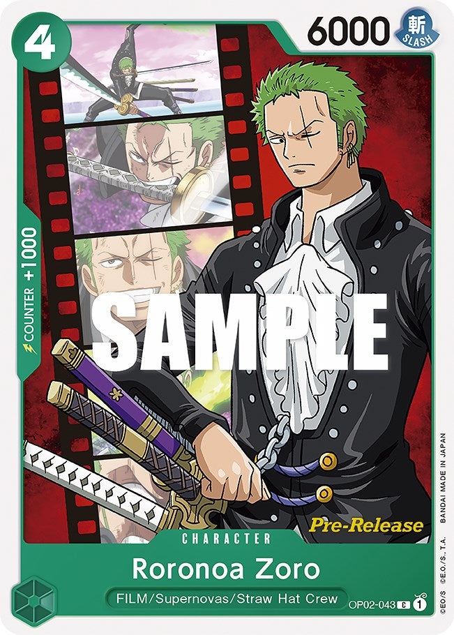 Roronoa Zoro [Paramount War Pre-Release Cards] | Shuffle n Cut Hobbies & Games