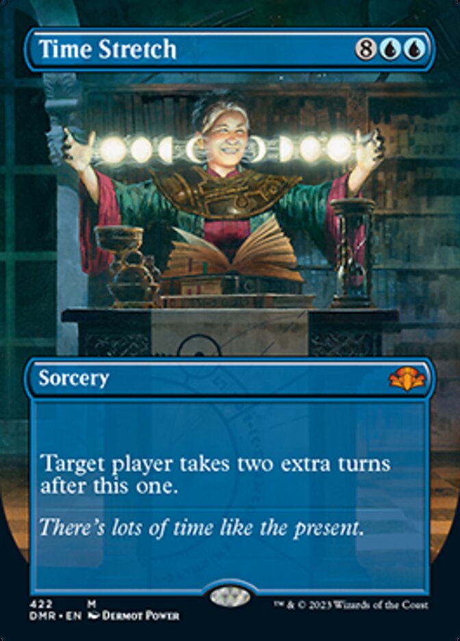 Time Stretch (Borderless Alternate Art) [Dominaria Remastered] | Shuffle n Cut Hobbies & Games