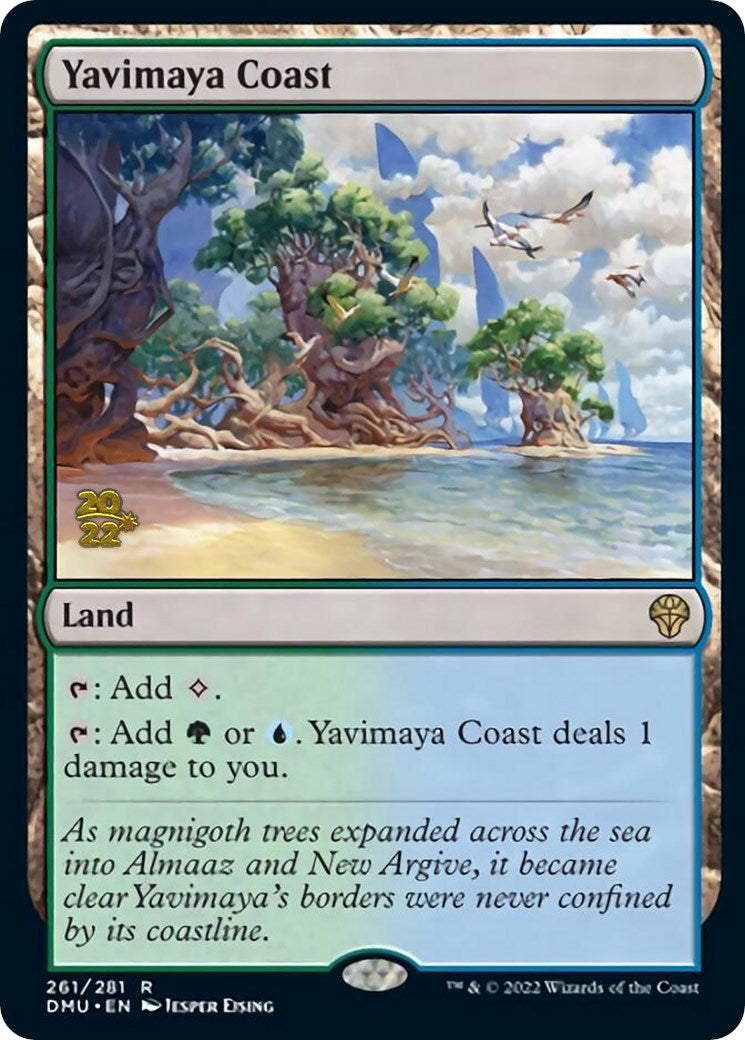 Yavimaya Coast [Dominaria United Prerelease Promos] | Shuffle n Cut Hobbies & Games