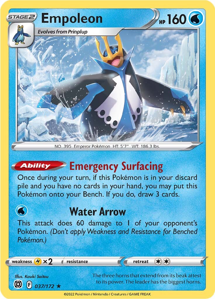 Empoleon (037/172) [Sword & Shield: Brilliant Stars] | Shuffle n Cut Hobbies & Games