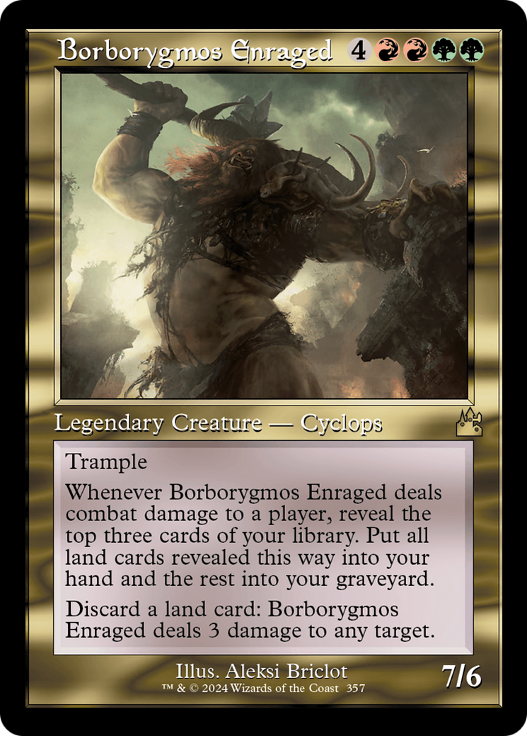 Borborygmos Enraged (Retro Frame) [Ravnica Remastered] | Shuffle n Cut Hobbies & Games