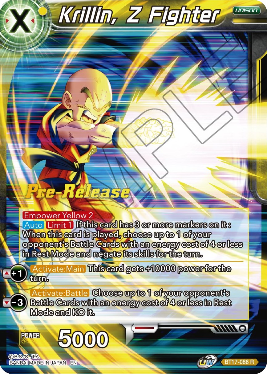Krillin, Z Fighter (BT17-086) [Ultimate Squad Prerelease Promos] | Shuffle n Cut Hobbies & Games