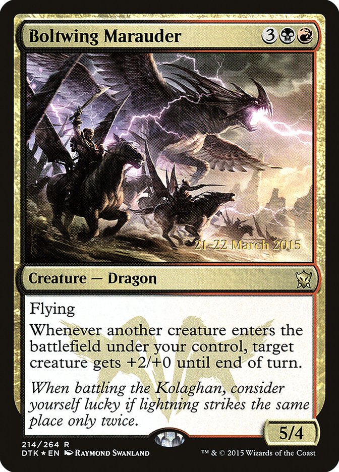 Boltwing Marauder [Dragons of Tarkir Prerelease Promos] | Shuffle n Cut Hobbies & Games