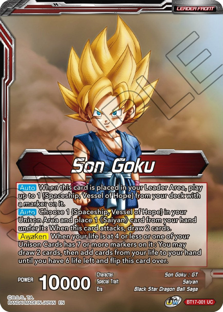Son Goku // Son Goku, Pan, and Trunks, Space Adventurers (BT17-001) [Ultimate Squad Prerelease Promos] | Shuffle n Cut Hobbies & Games