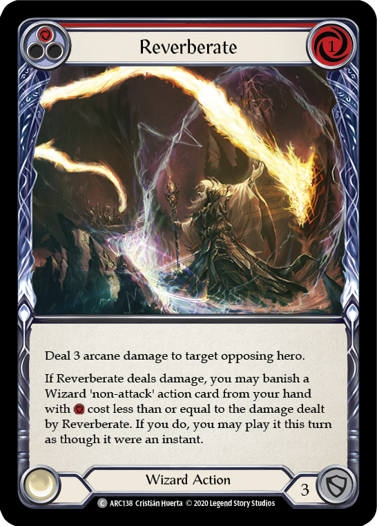 Reverberate (Red) [ARC138] Unlimited Edition Rainbow Foil | Shuffle n Cut Hobbies & Games