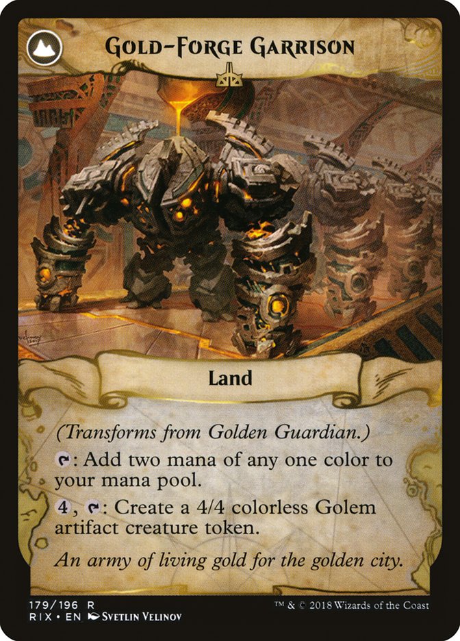 Golden Guardian // Gold-Forge Garrison [Rivals of Ixalan] | Shuffle n Cut Hobbies & Games