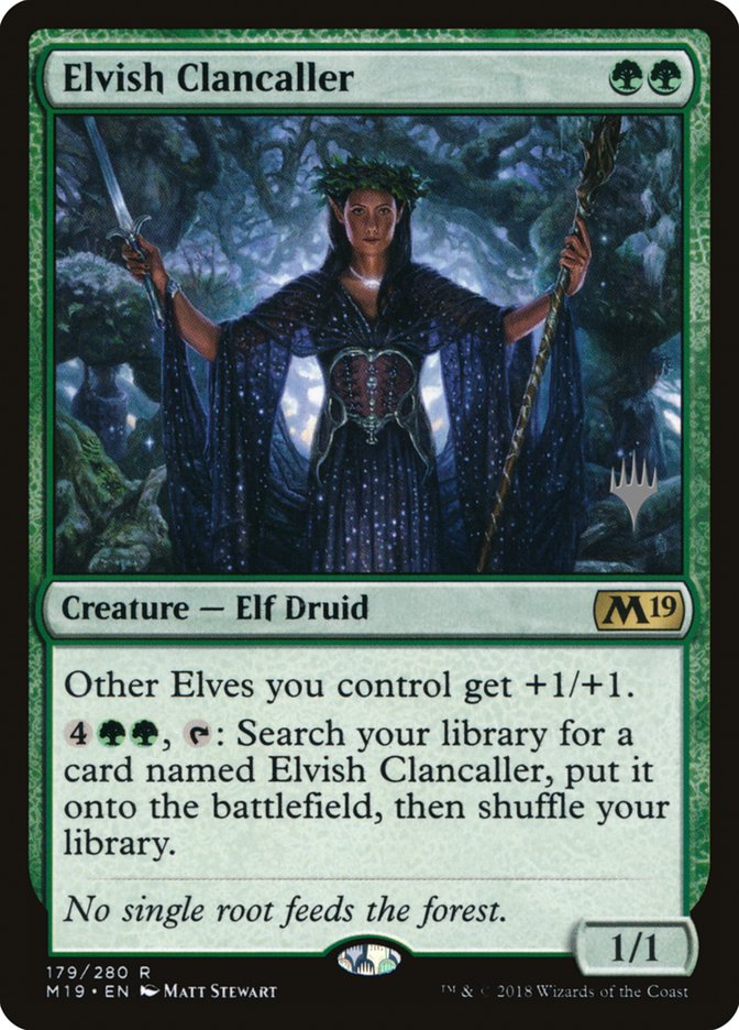 Elvish Clancaller (Promo Pack) [Core Set 2019 Promos] | Shuffle n Cut Hobbies & Games