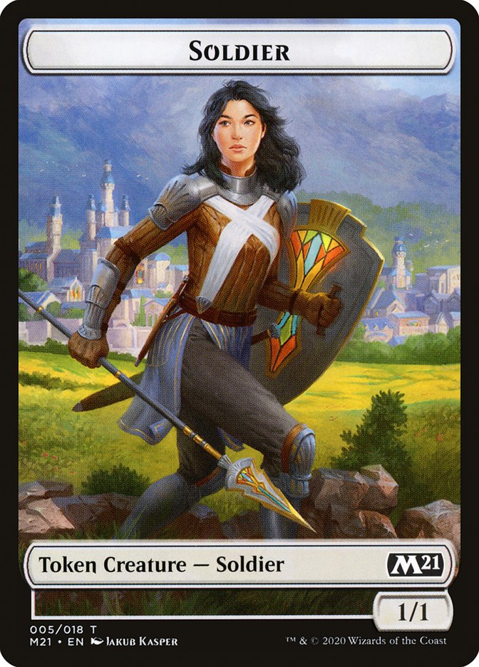 Knight // Soldier Double-Sided Token [Core Set 2021 Tokens] | Shuffle n Cut Hobbies & Games