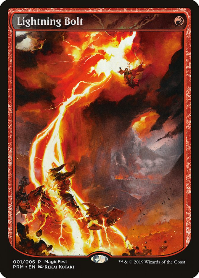 Lightning Bolt (Textless) [MagicFest 2019] | Shuffle n Cut Hobbies & Games