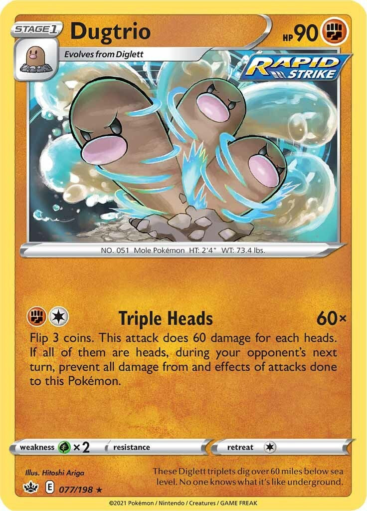 Dugtrio (077/198) [Sword & Shield: Chilling Reign] | Shuffle n Cut Hobbies & Games