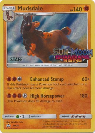 Mudsdale (SM20) (Staff Prerelease Promo) [Sun & Moon: Black Star Promos] | Shuffle n Cut Hobbies & Games
