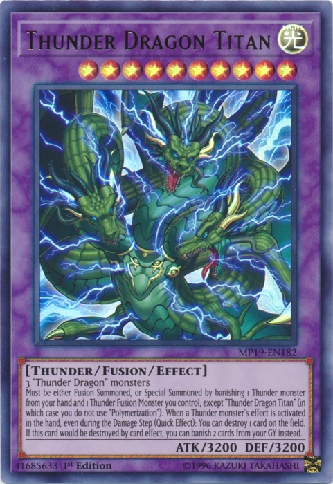 Thunder Dragon Titan [MP19-EN182] Ultra Rare | Shuffle n Cut Hobbies & Games