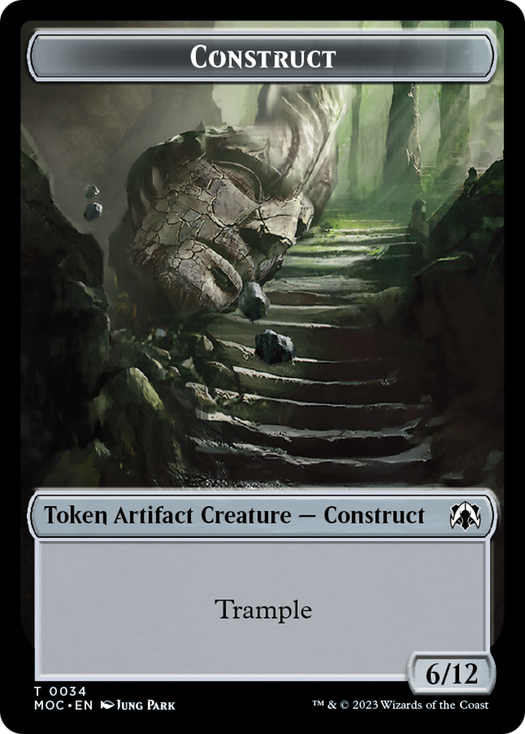 Phyrexian Golem // Construct Double-Sided Token [March of the Machine Commander Tokens] | Shuffle n Cut Hobbies & Games