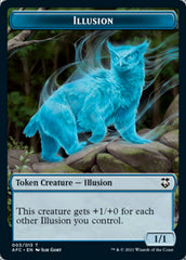 Illusion // Zombie Double-Sided Token [Dungeons & Dragons: Adventures in the Forgotten Realms Commander Tokens] | Shuffle n Cut Hobbies & Games