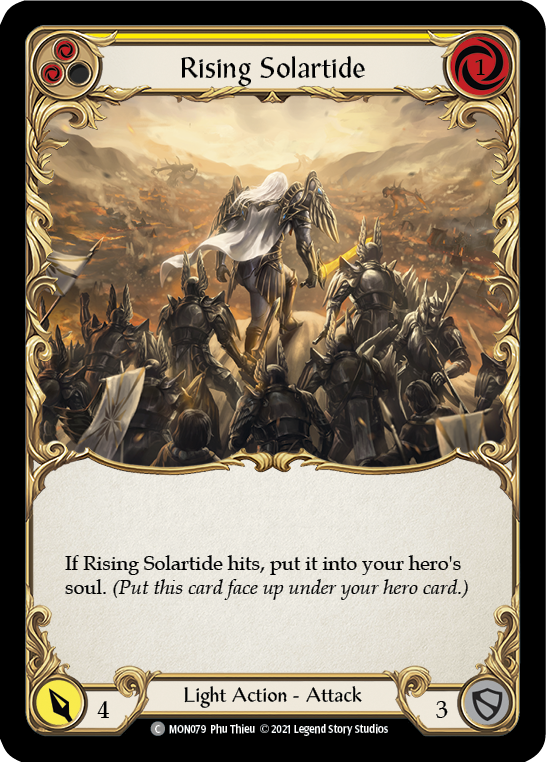 Rising Solartide (Yellow) [MON079-RF] 1st Edition Rainbow Foil | Shuffle n Cut Hobbies & Games