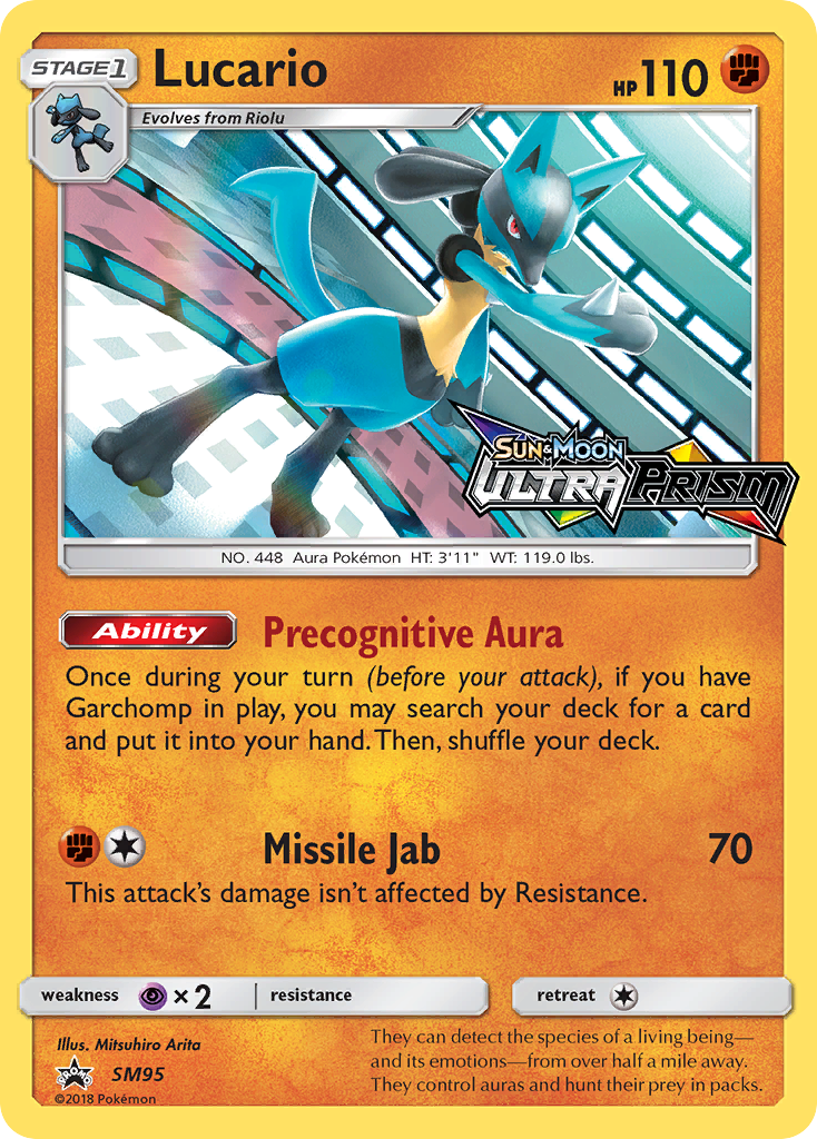 Lucario (SM95) (Prerelease Promo) [Sun & Moon: Black Star Promos] | Shuffle n Cut Hobbies & Games